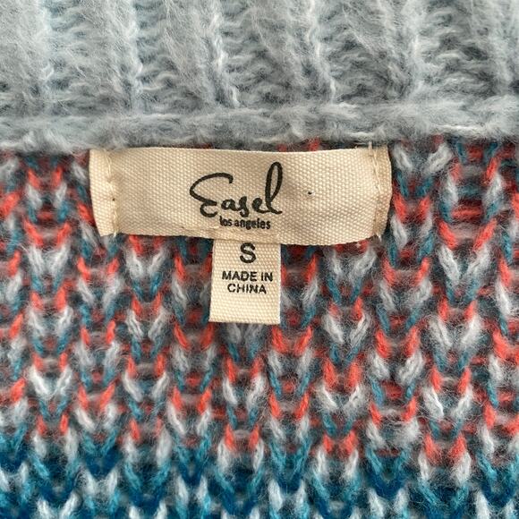 Easel Striped Blue Sweater - Size Small - Picture 3 of 4